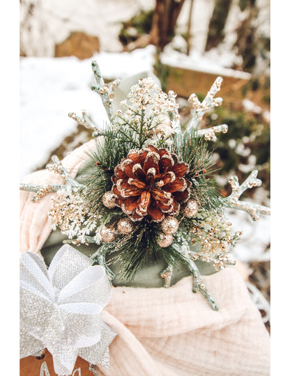 Namizni okras narava bleščice šampanjec 19,5 cm 