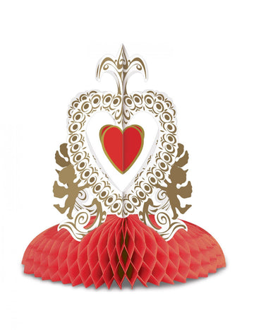 Rdeča valentinova vintage miza center 30 cm