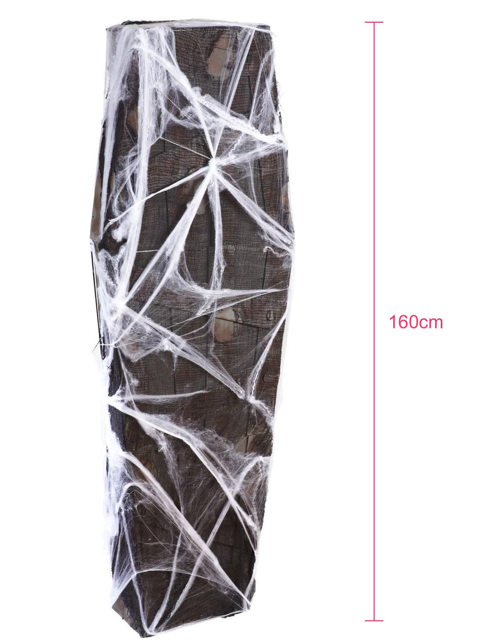 krstača za halloween za dekoracijo z belo pajkovo mrežo