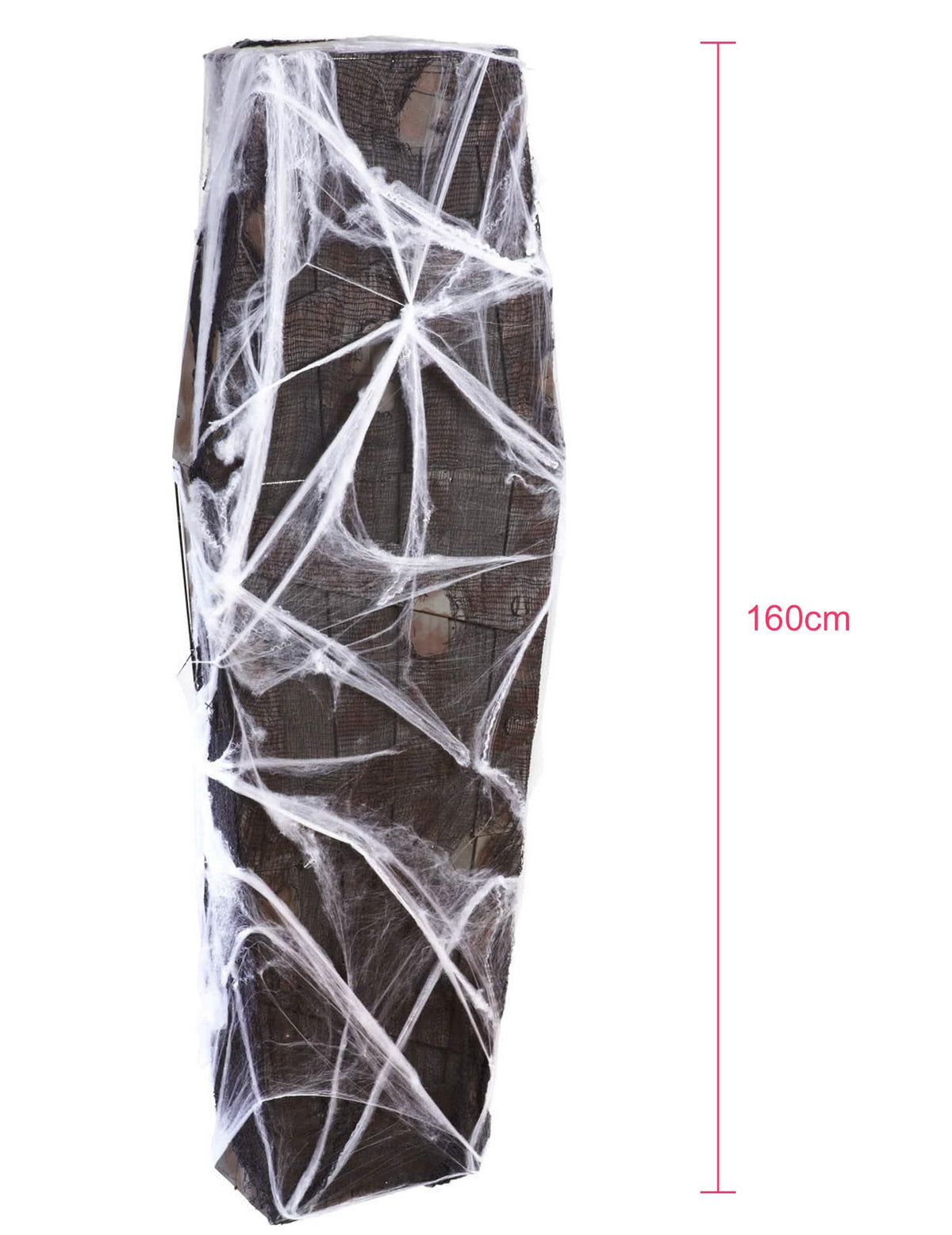 krstača za halloween za dekoracijo z belo pajkovo mrežo