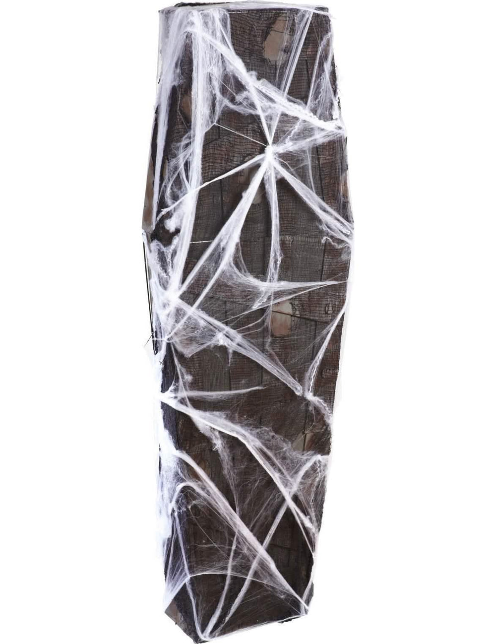 Krsta za halloween s belo pajkovo mrežo za dekoracijo