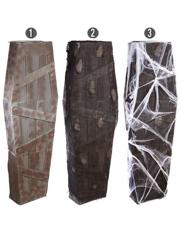 Krsta za halloween za dekoracijo, rjava in črna, z pajčevinami