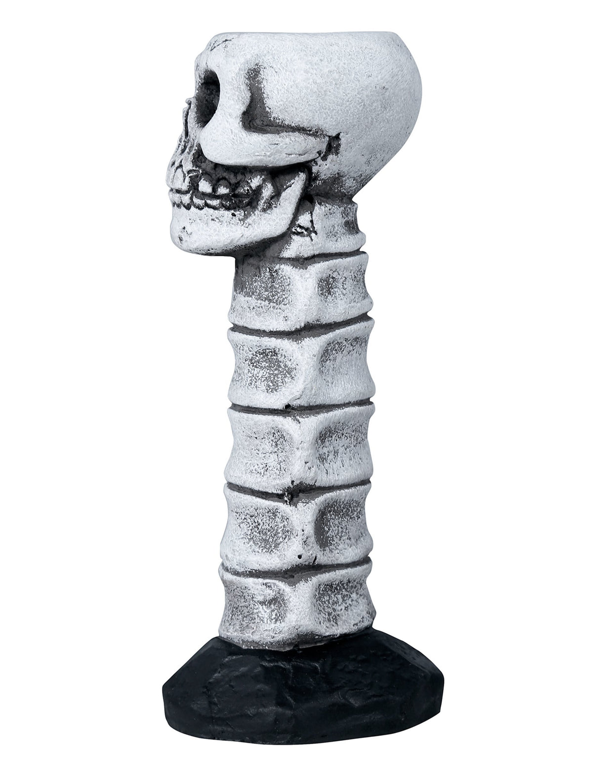 Vue de profil du chandelier tête de mort