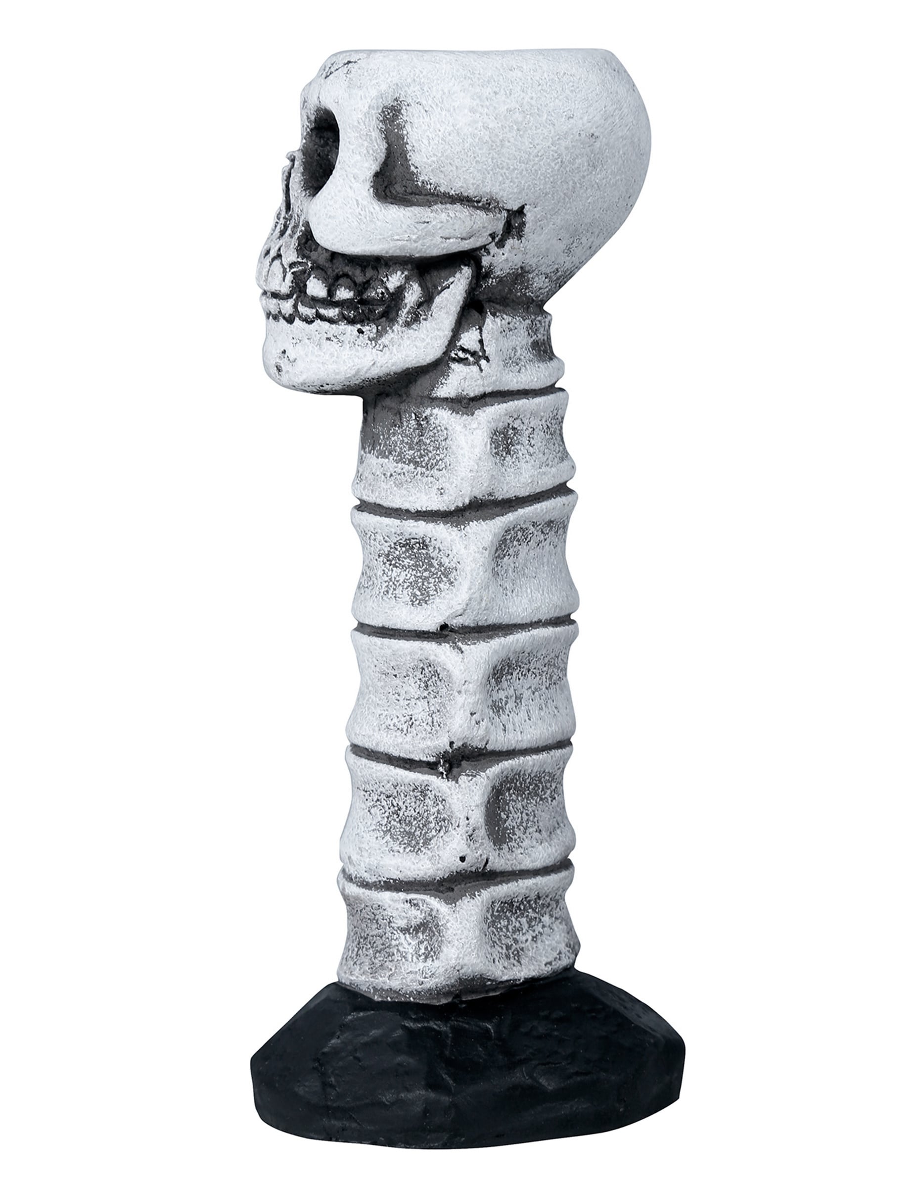 Vue de profil du chandelier tête de mort