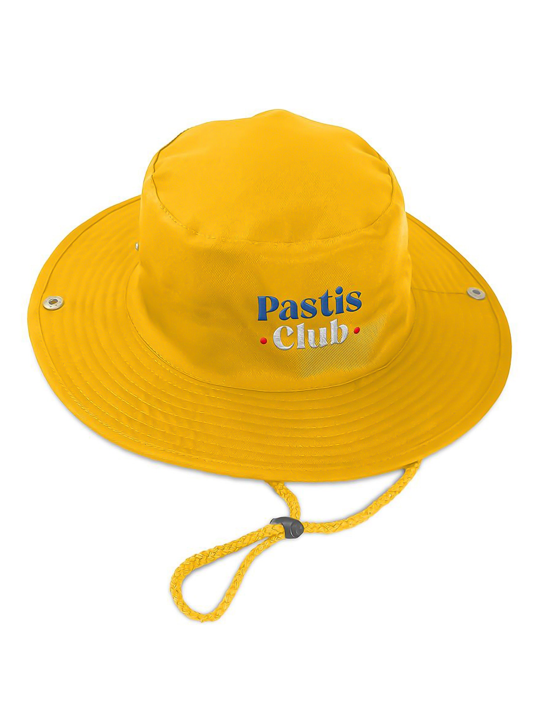 Vue de face du chapeau à cordon Pastis Club