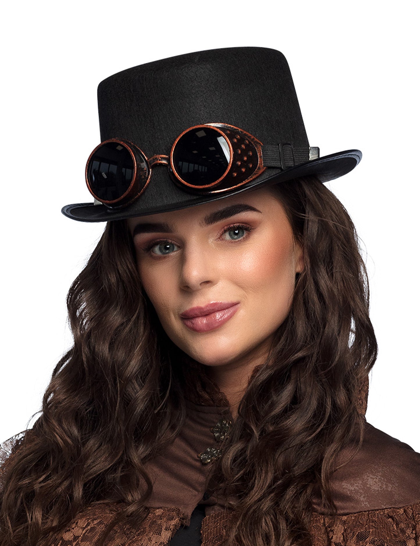 Klobuk z odraslimi steampunk očali