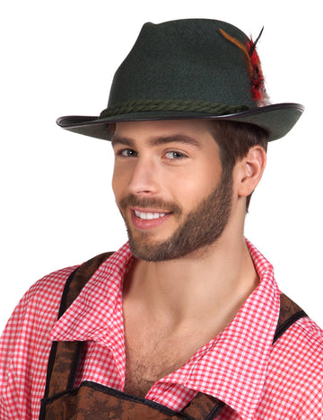 Odrasli temno zeleni bavarski klobuk