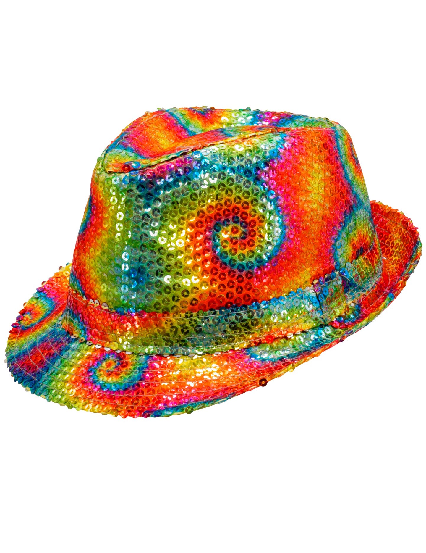 Chapeau borsalino à sequins tie and dye adulte