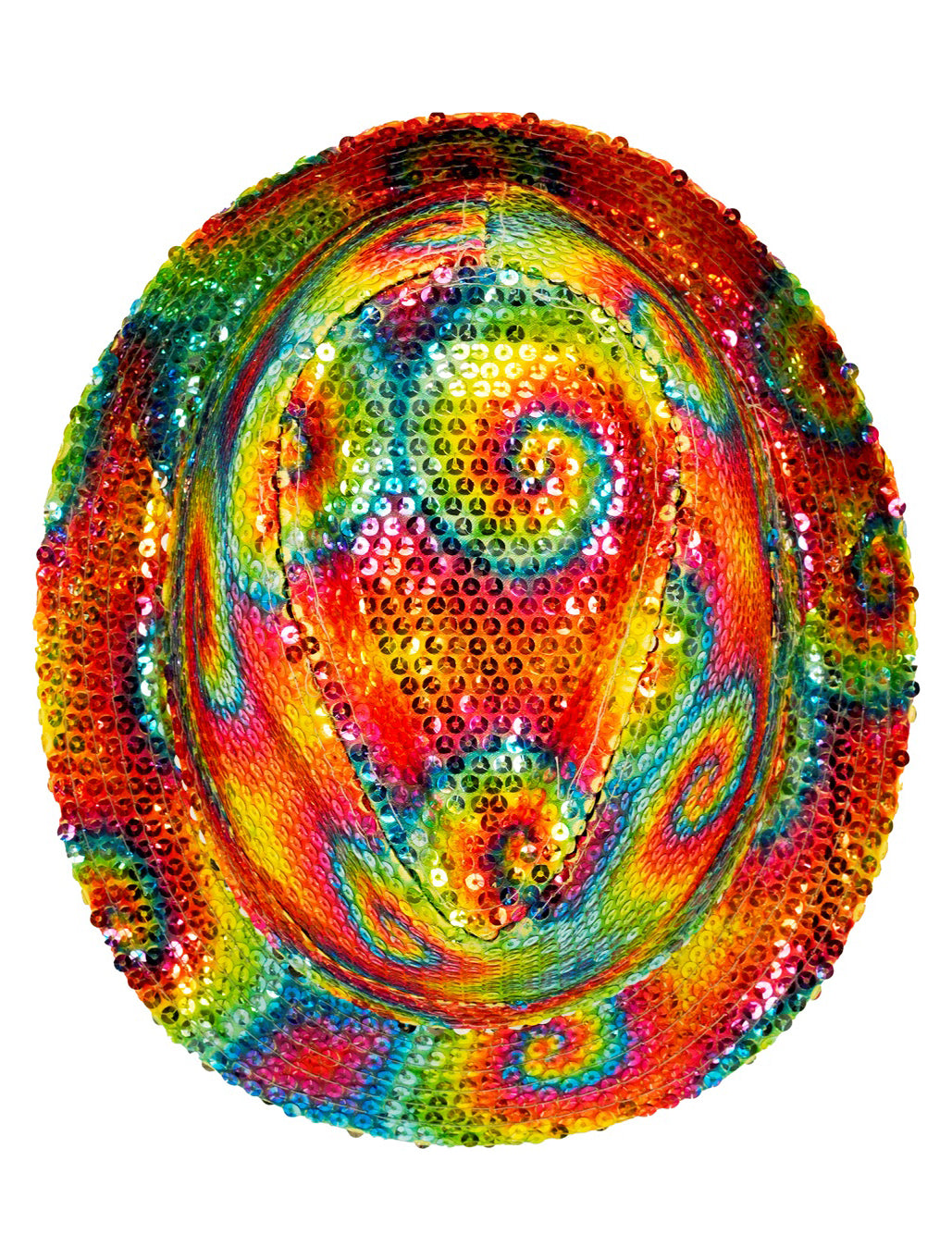 Chapeau borsalino à sequins tie and dye adulte