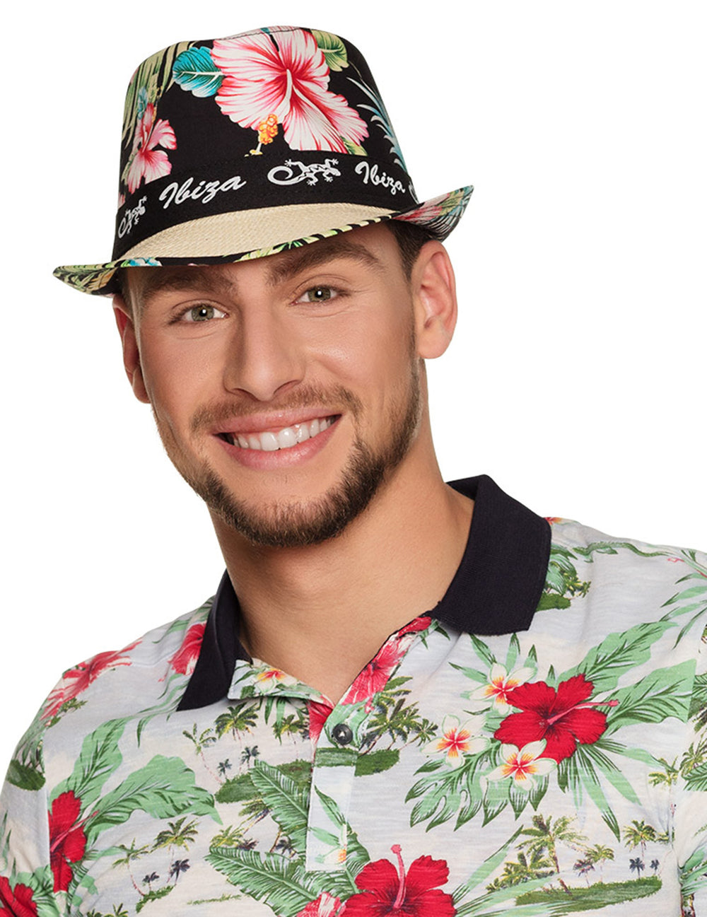 Vue de face du chapeau borsalino Ibiza pour adulte
