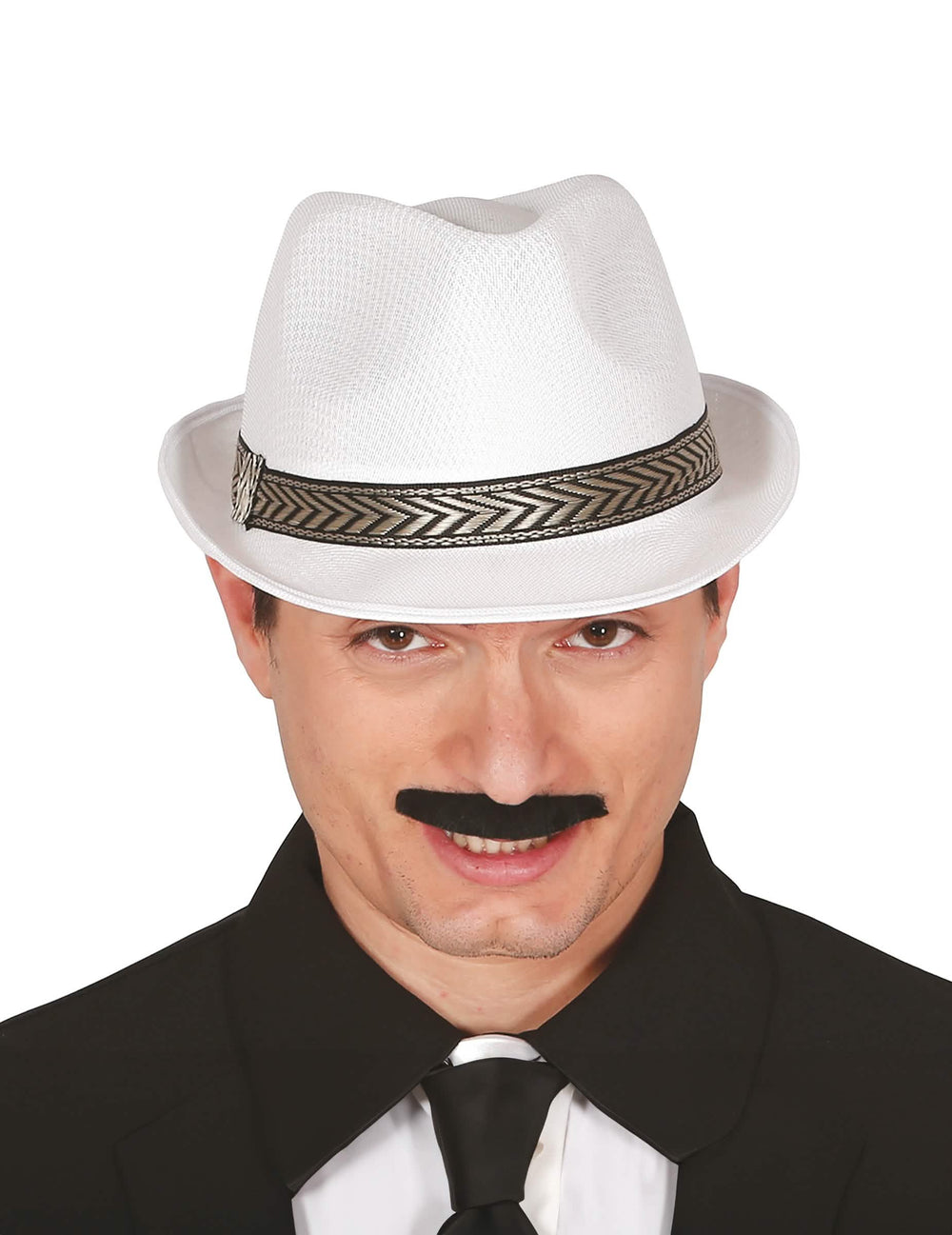 Sprednji pogled na odrasli bel klobuk borsalino trilby