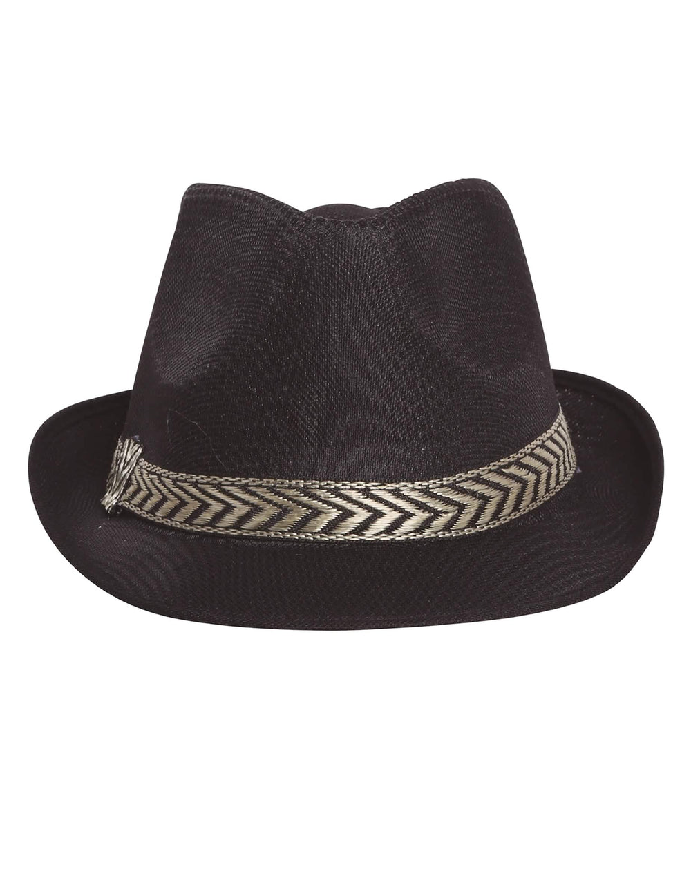 Pogled od spredaj na borsalino trilby klobuk za odrasli