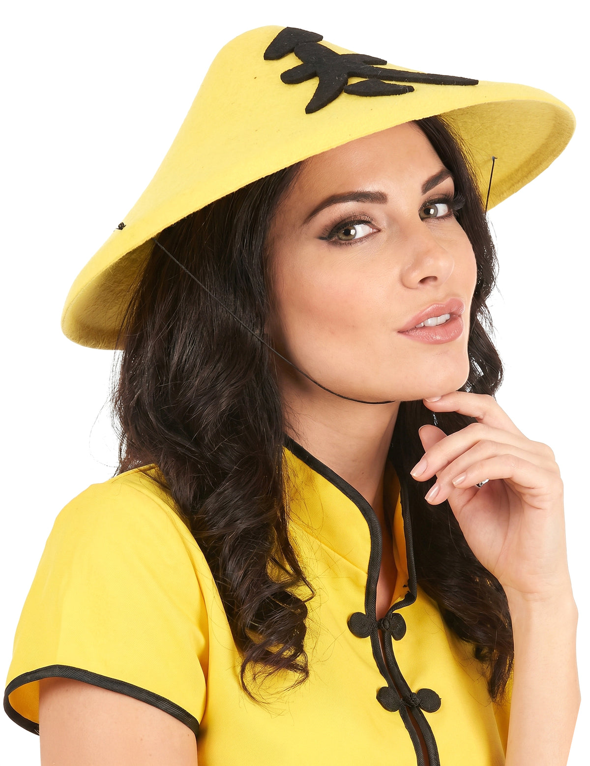 Odrasli -yellow kitajski klobuk