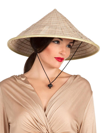 Naravni kitajski klobuk za odrasle