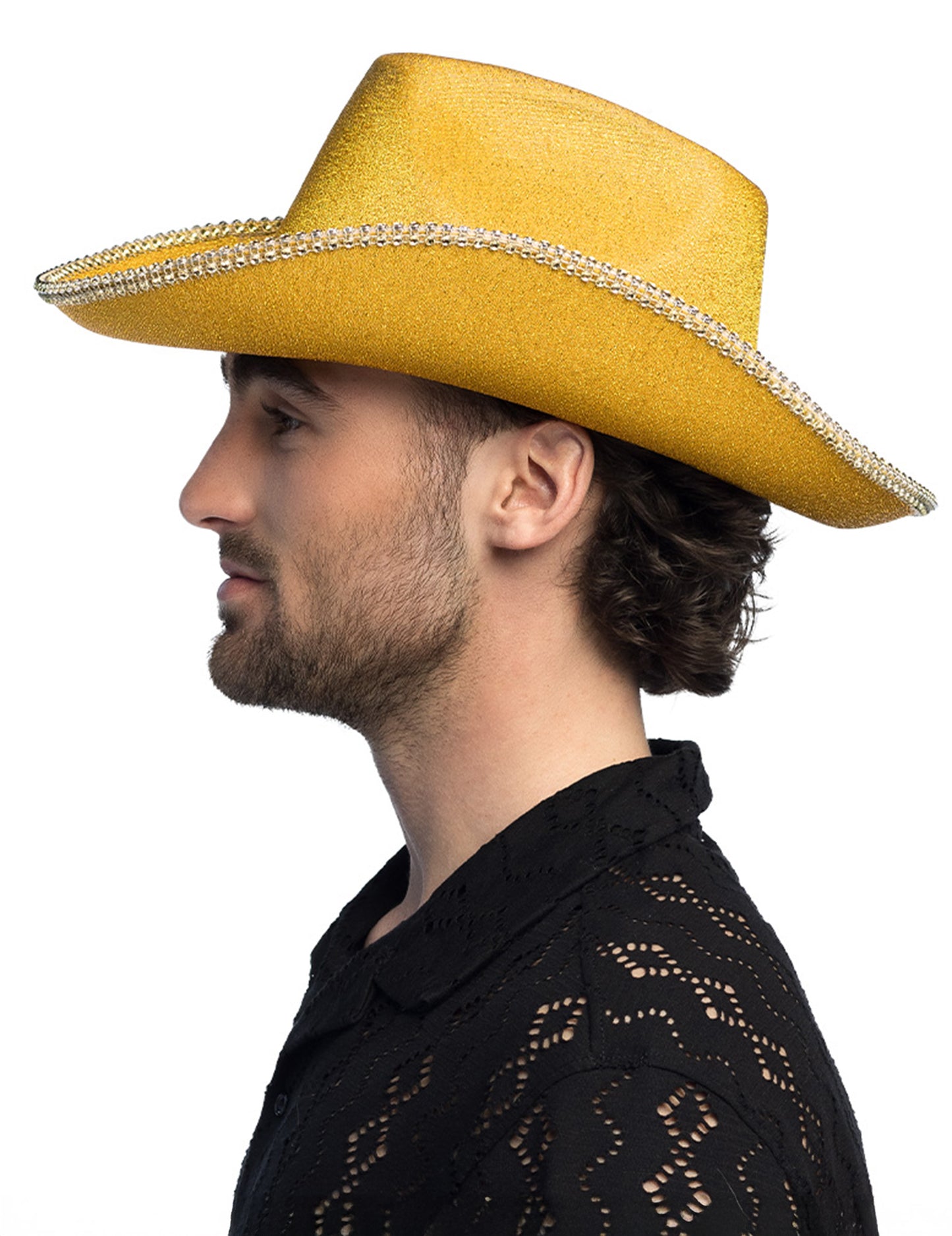 kavbojski klobuk z zlatimi bleščicami za odrasle