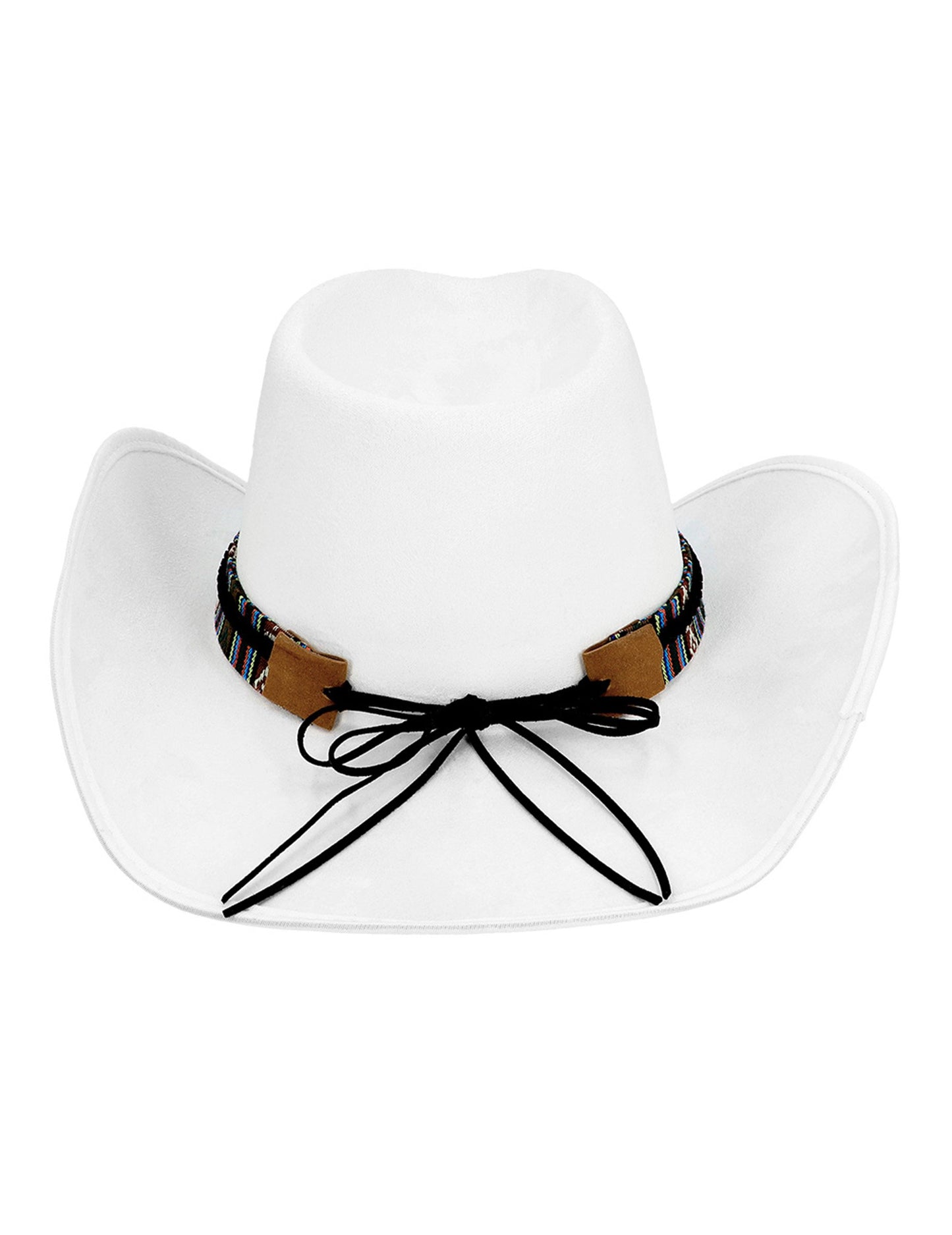 Bel kavbojski klobuk za odrasle z bizonsko glavo