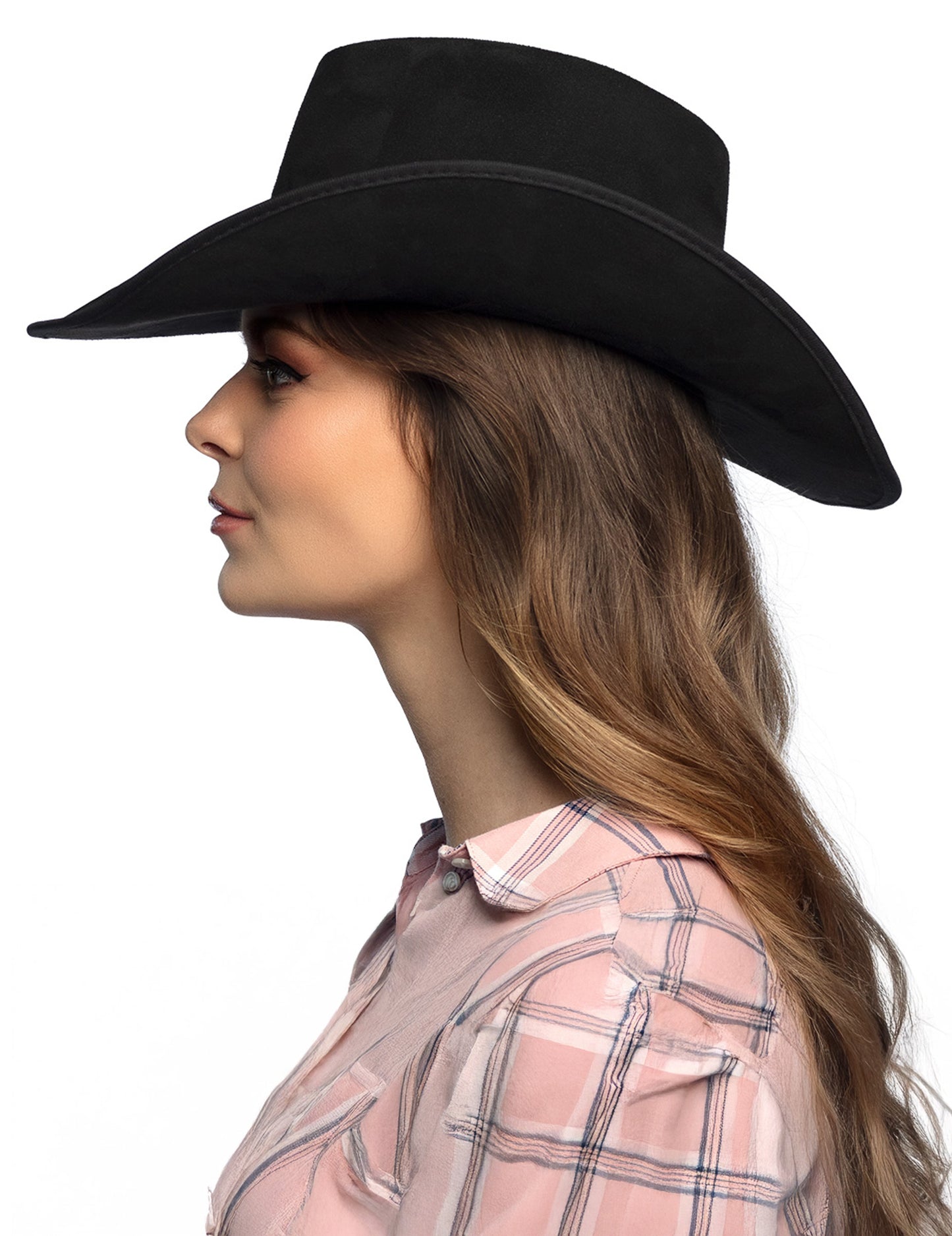 Črn kavbojski klobuk za odrasle z bizonsko glavo