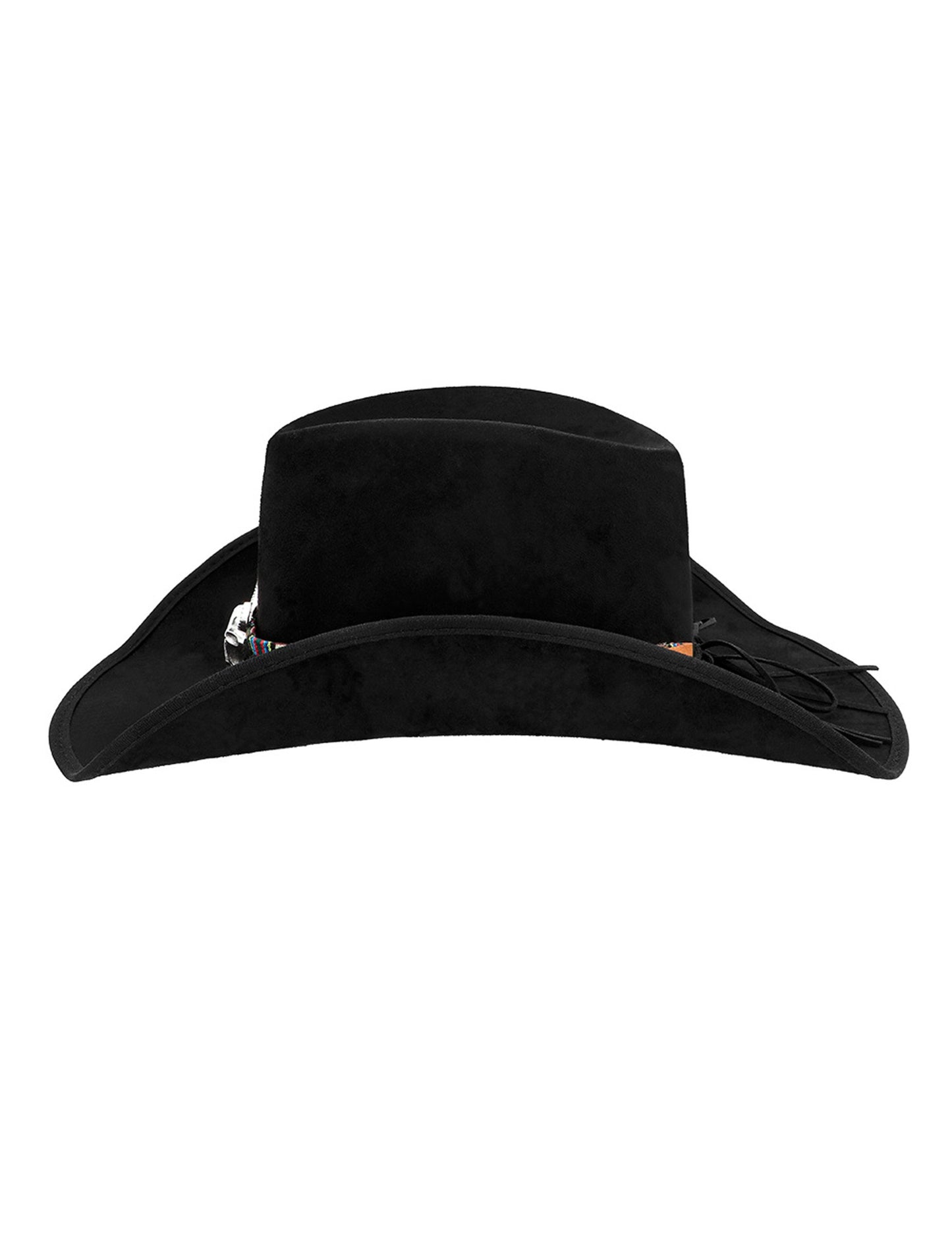 Črn kavbojski klobuk za odrasle z bizonsko glavo