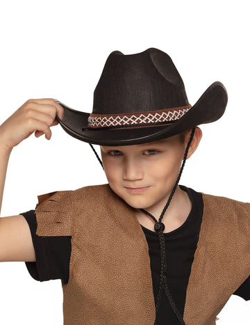 Črni kavbojski klobuk