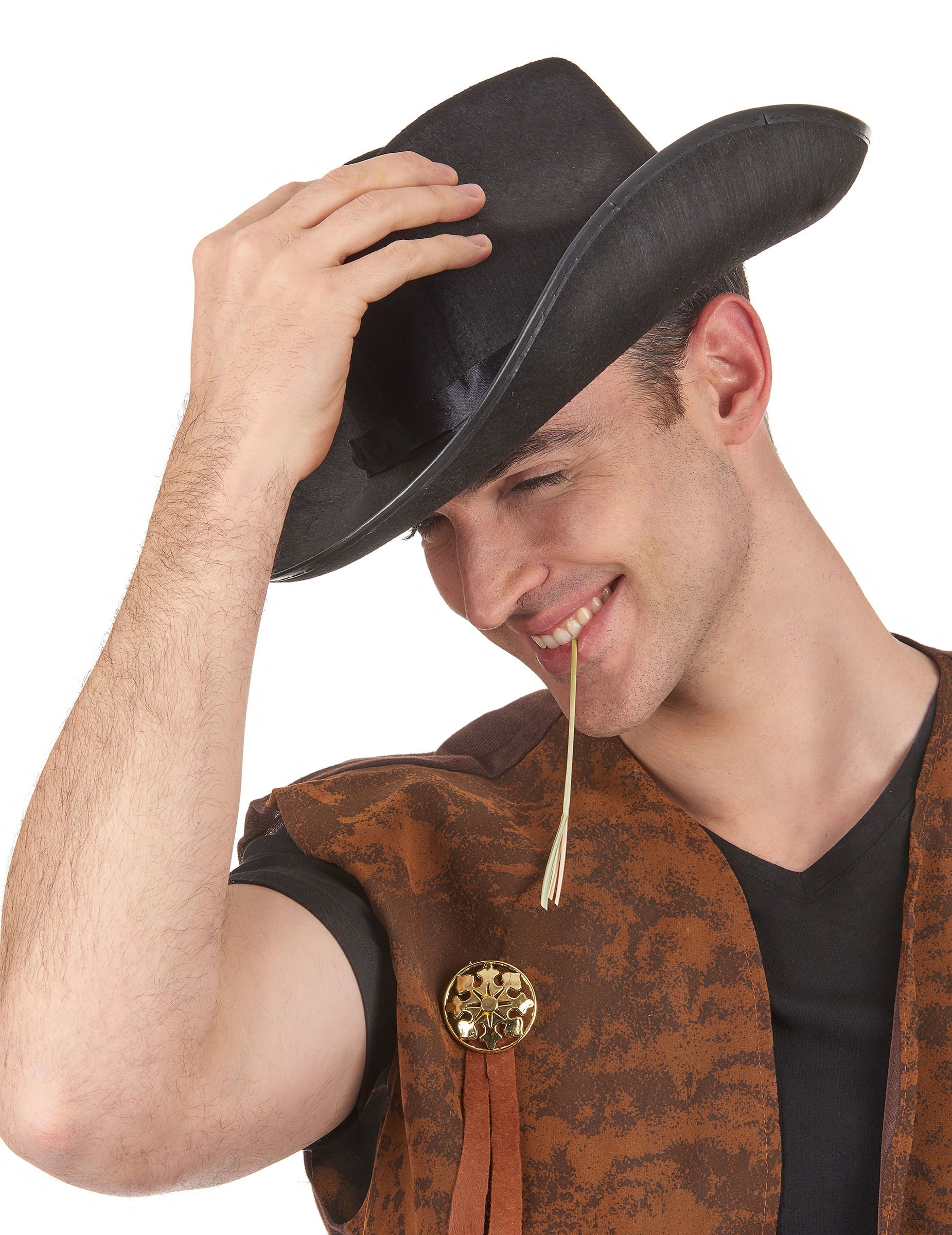 Chapeau de cowboy pour adulte noir