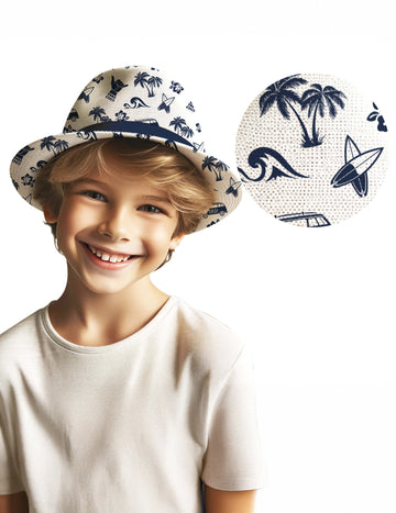 Otroški poletni klobuk z vzorcem surfanja