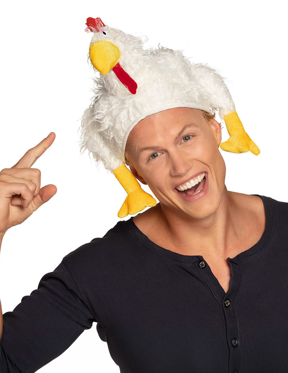 Chapeau de coq pour homme blanc