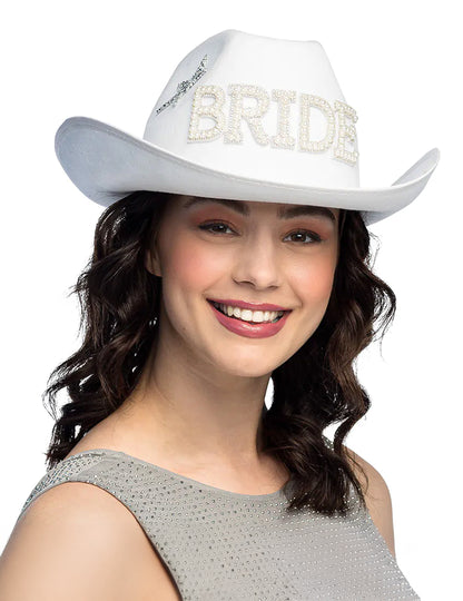 Kavbojski klobuk z biserčki Bride za ženske