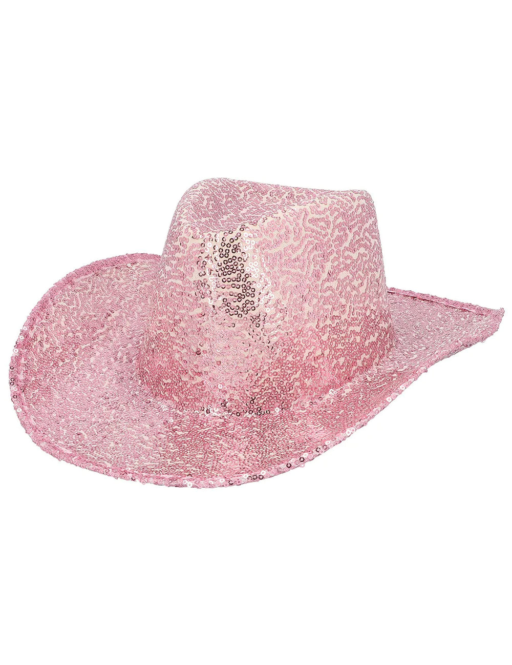 Vue de profil du chapeau de cowboy à sequins pour adulte