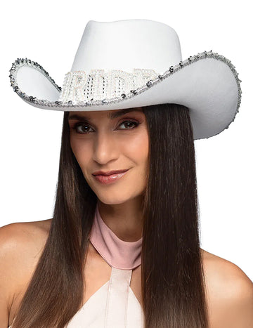 Kavbojski klobuk z odraslimi Bridle Rhinestones