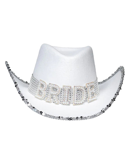 Kavbojski klobuk z odraslimi Bridle Rhinestones