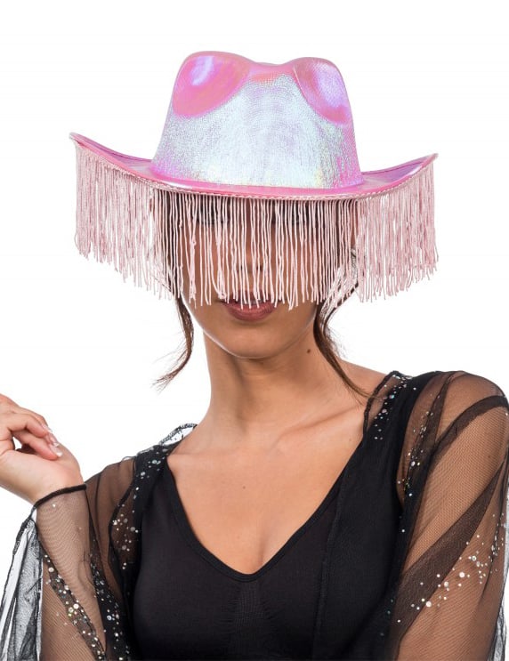Rose Iridescent Cowboy klobuk z obrobjem odraslih