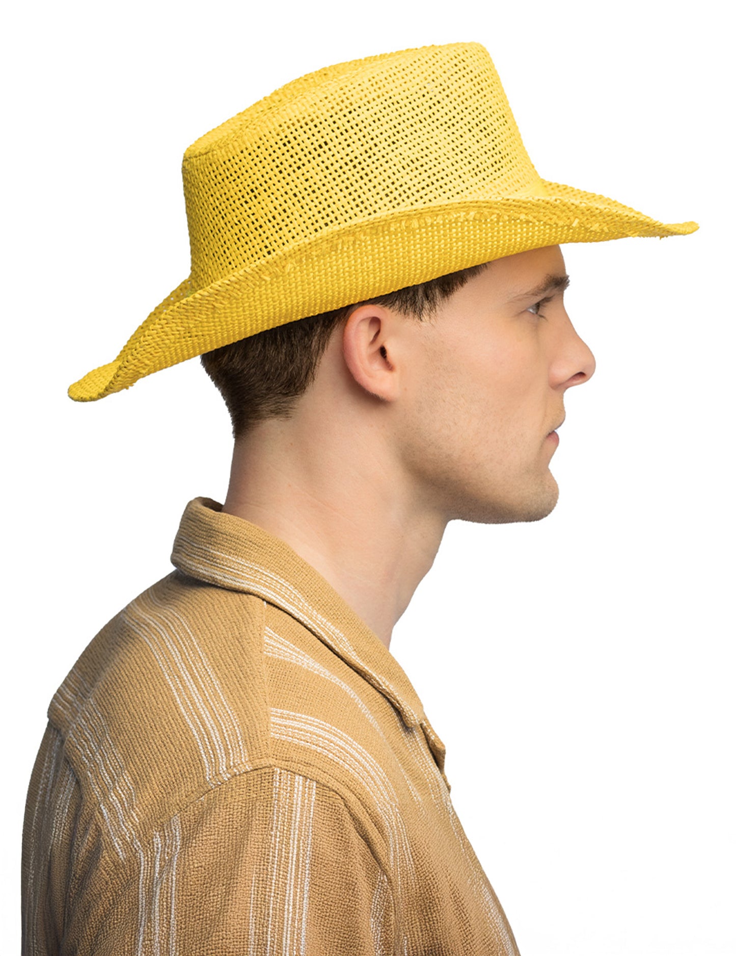 Rumen pleten kavbojski klobuk za odrasle