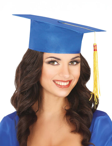 Odrasli modri diplomirani klobuk