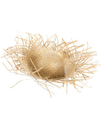 Chapeau en paille claire Hawaï adulte