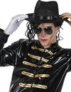 Chapeau et gant Michael Jackson pour adulte noir et blanc à sequins