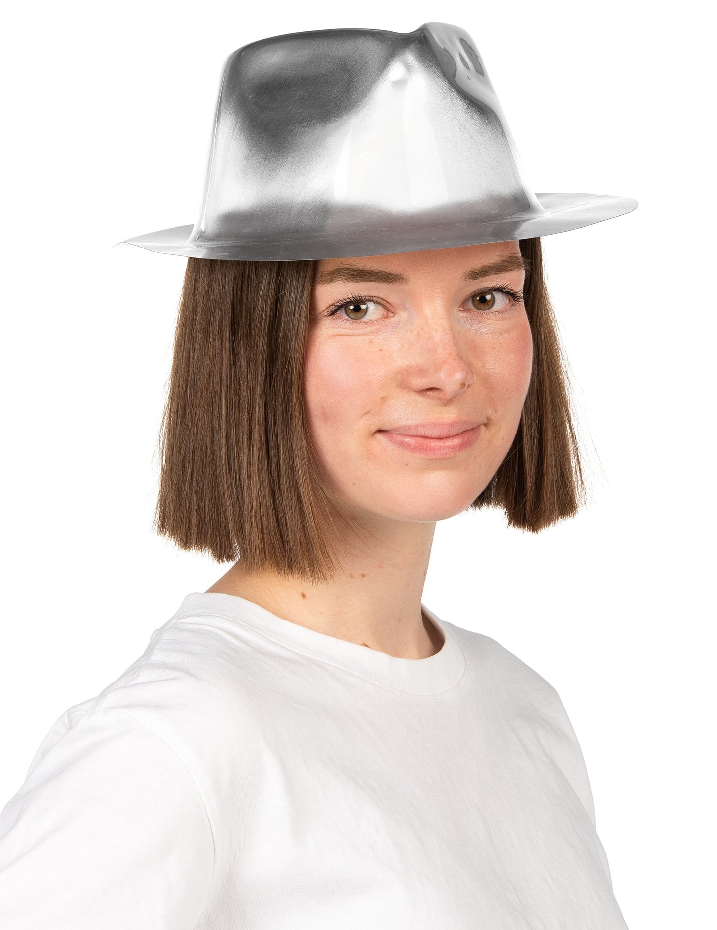 Sijajni srebrni gangsterski klobuk