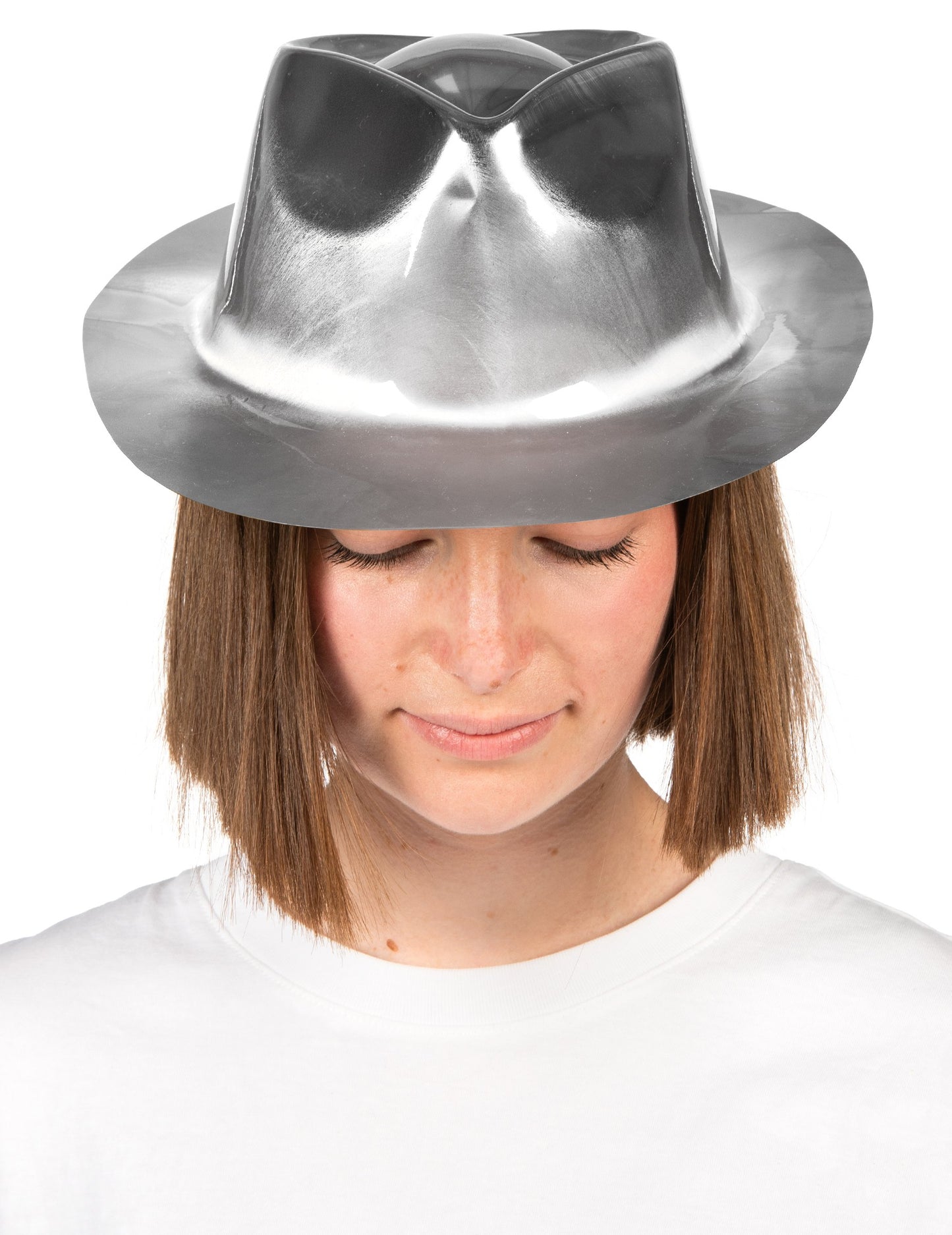 Sijajni srebrni gangsterski klobuk