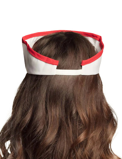 Vue de dos du chapeau infirmière pour femme