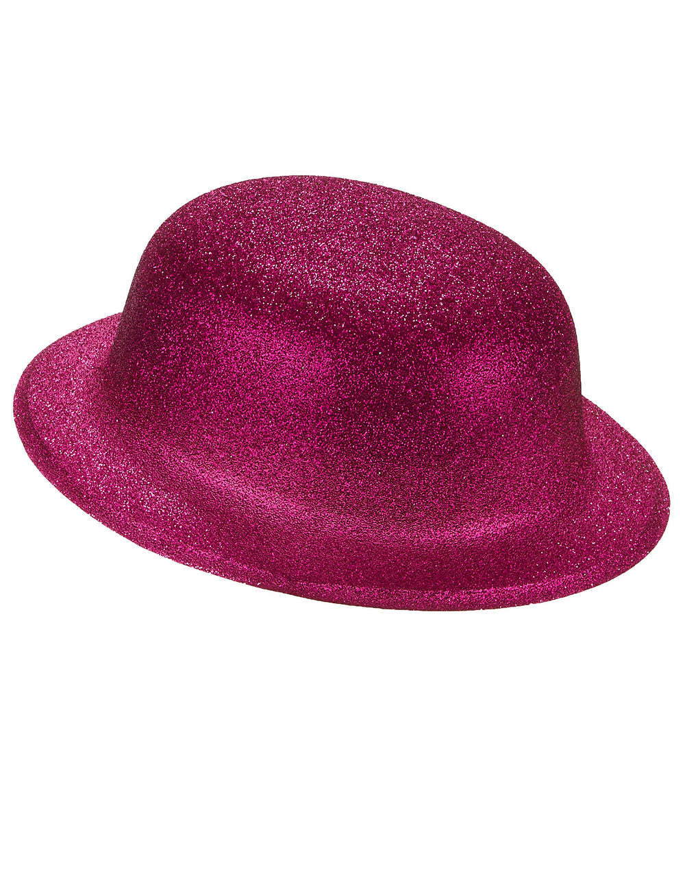 Vue de profil du chapeau melon pailleté pour adulte