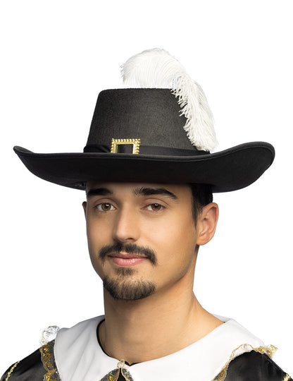 Klobuk za odrasle črne musketeer
