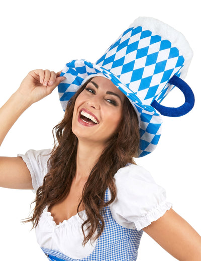 Modro -beli odrasli modri in beli klobuk