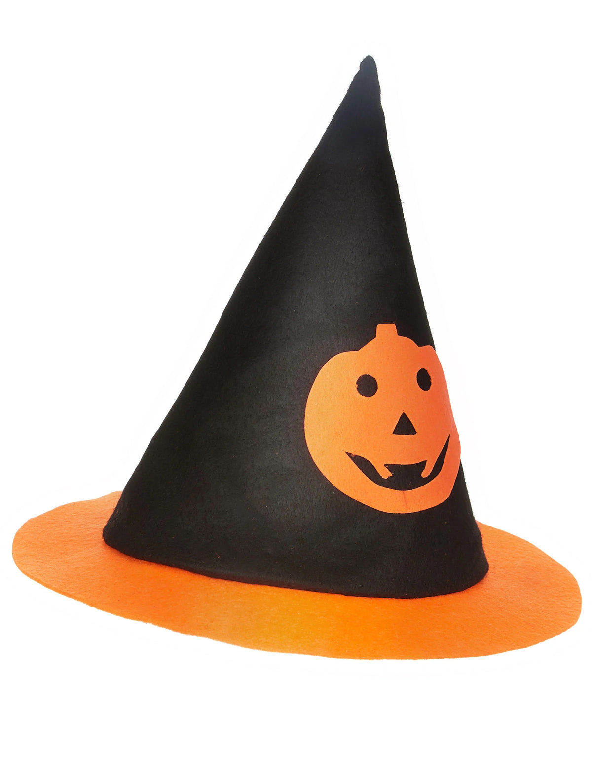 Vue de profil du chapeau de sorcière citrouille