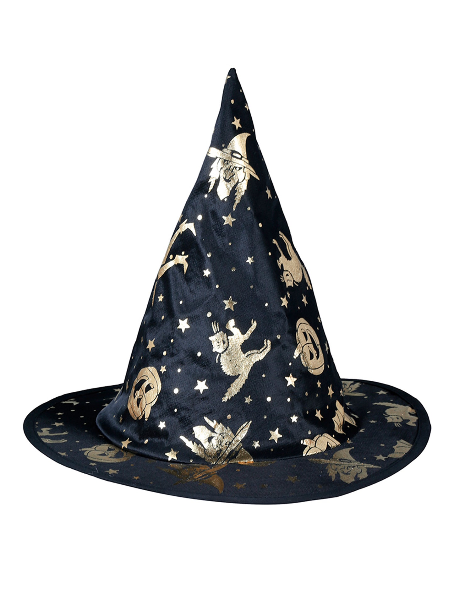 Črno-zlati čarovniški klobuk za otroke