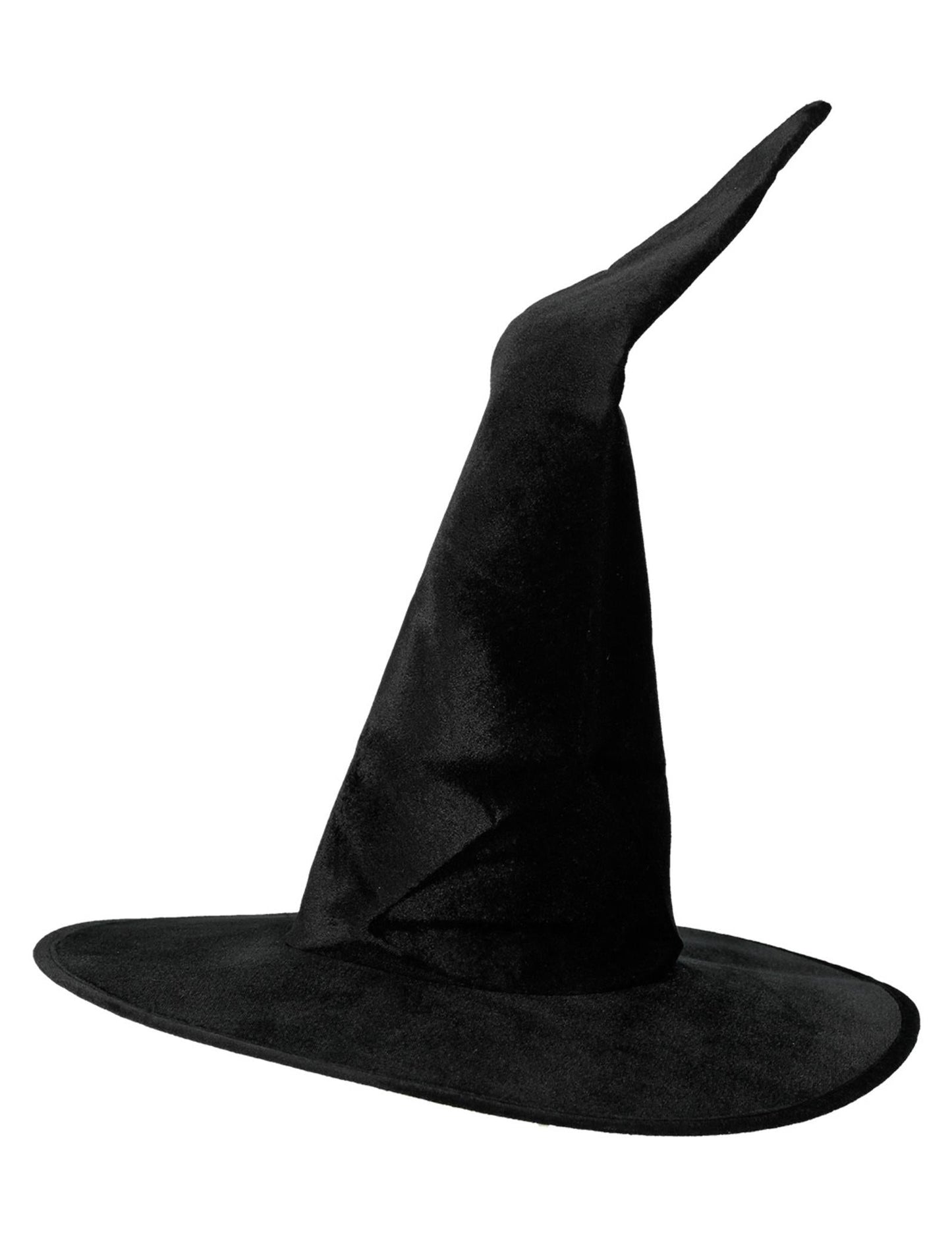 Črni čarovniški klobuk Velvet Woman Halloween
