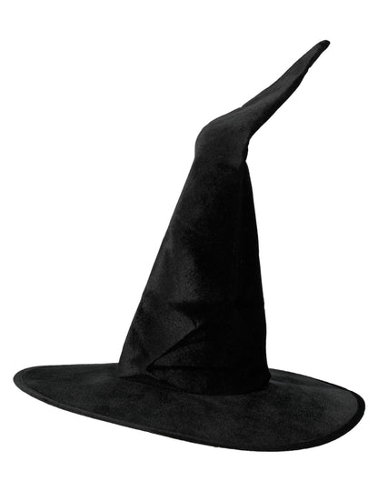 Črni čarovniški klobuk Velvet Woman Halloween