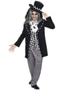 Déguisement de chapelier fou conte de fée Halloween pour homme noir et blanc