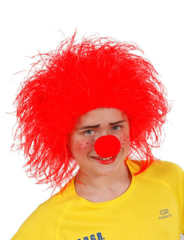 Perruque de clown pour enfant rouge