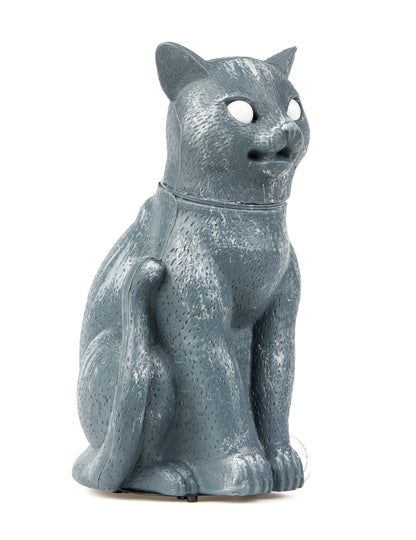 Črna mačka sijoča, zvok in svetle oči 30 cm