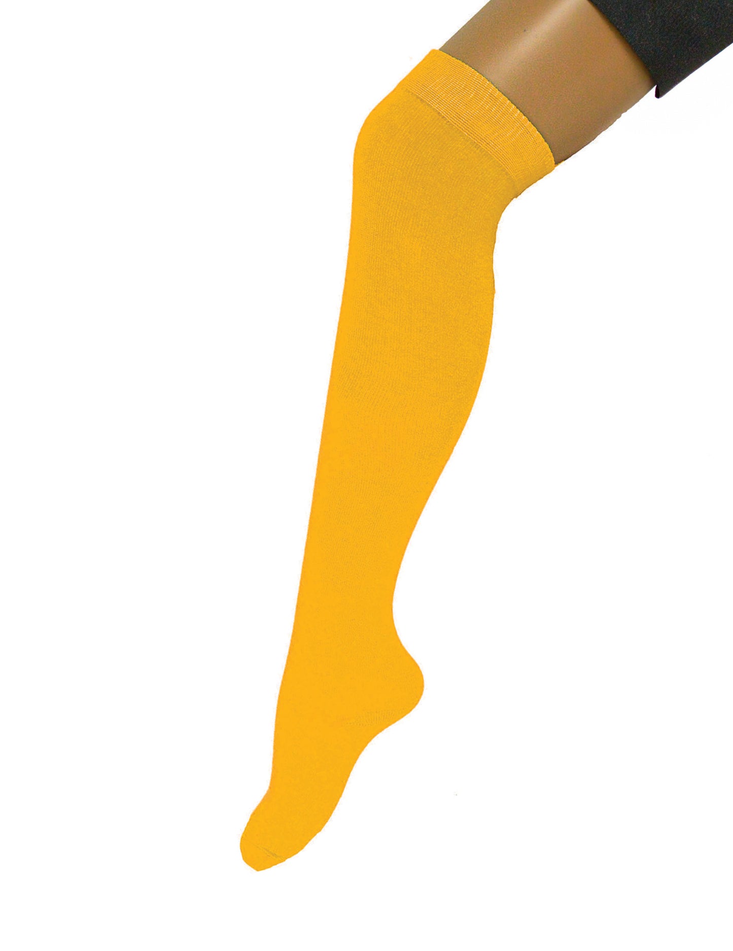Chaussettes longues pour adulte jaune
