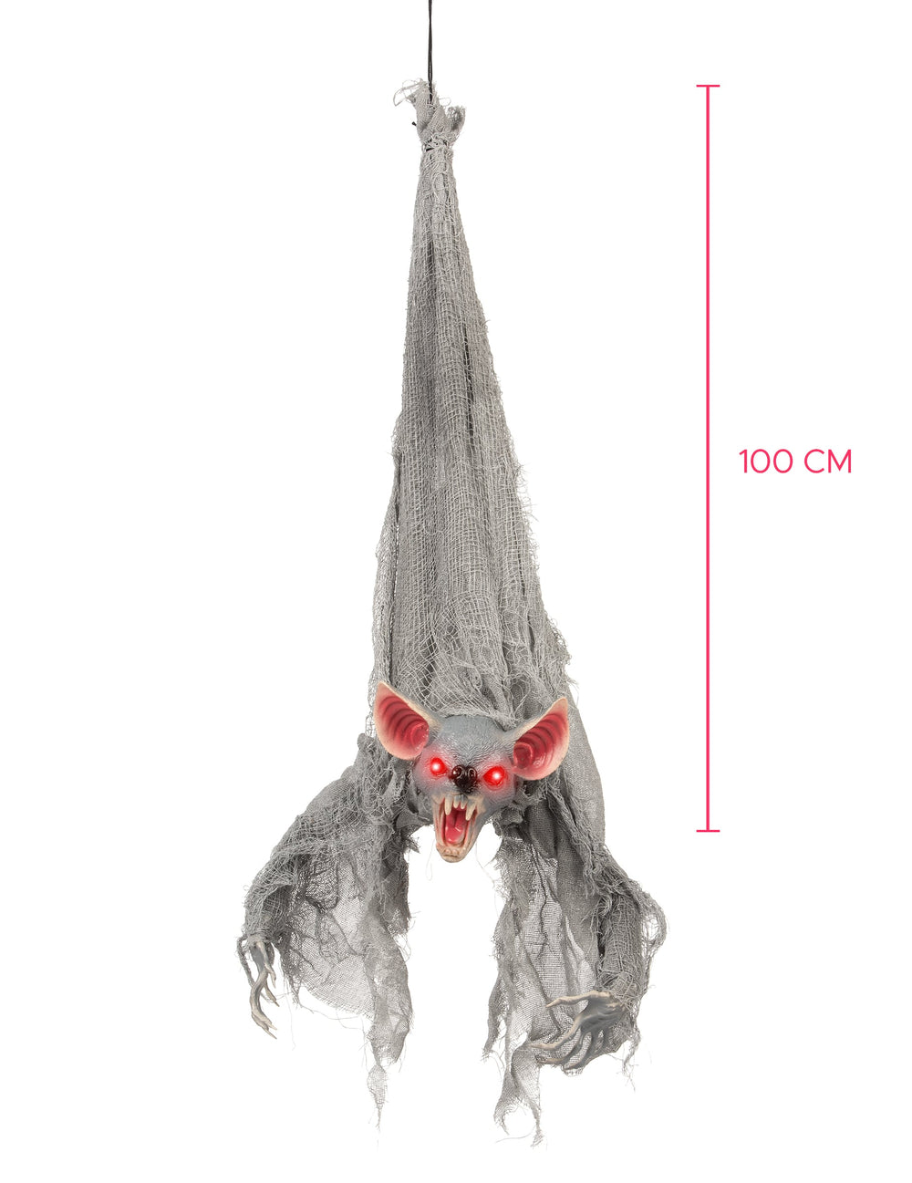 Dimensions de la chauve-souris animée suspendue pour Halloween